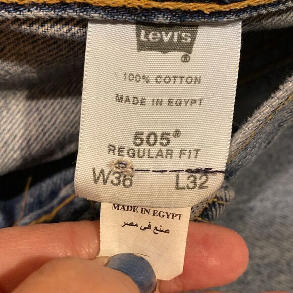 Levi’s 505 Men’s Regular Fit Denim Jeans Size 36x32 - Picture 6 of 6